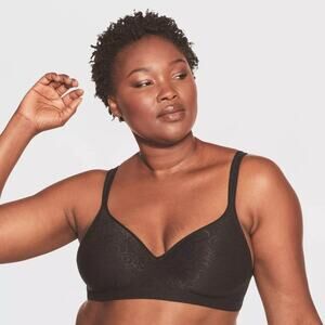 Bali Women's Comfort Revolution Wireless Bra Adjustable Straps Black Size 40C